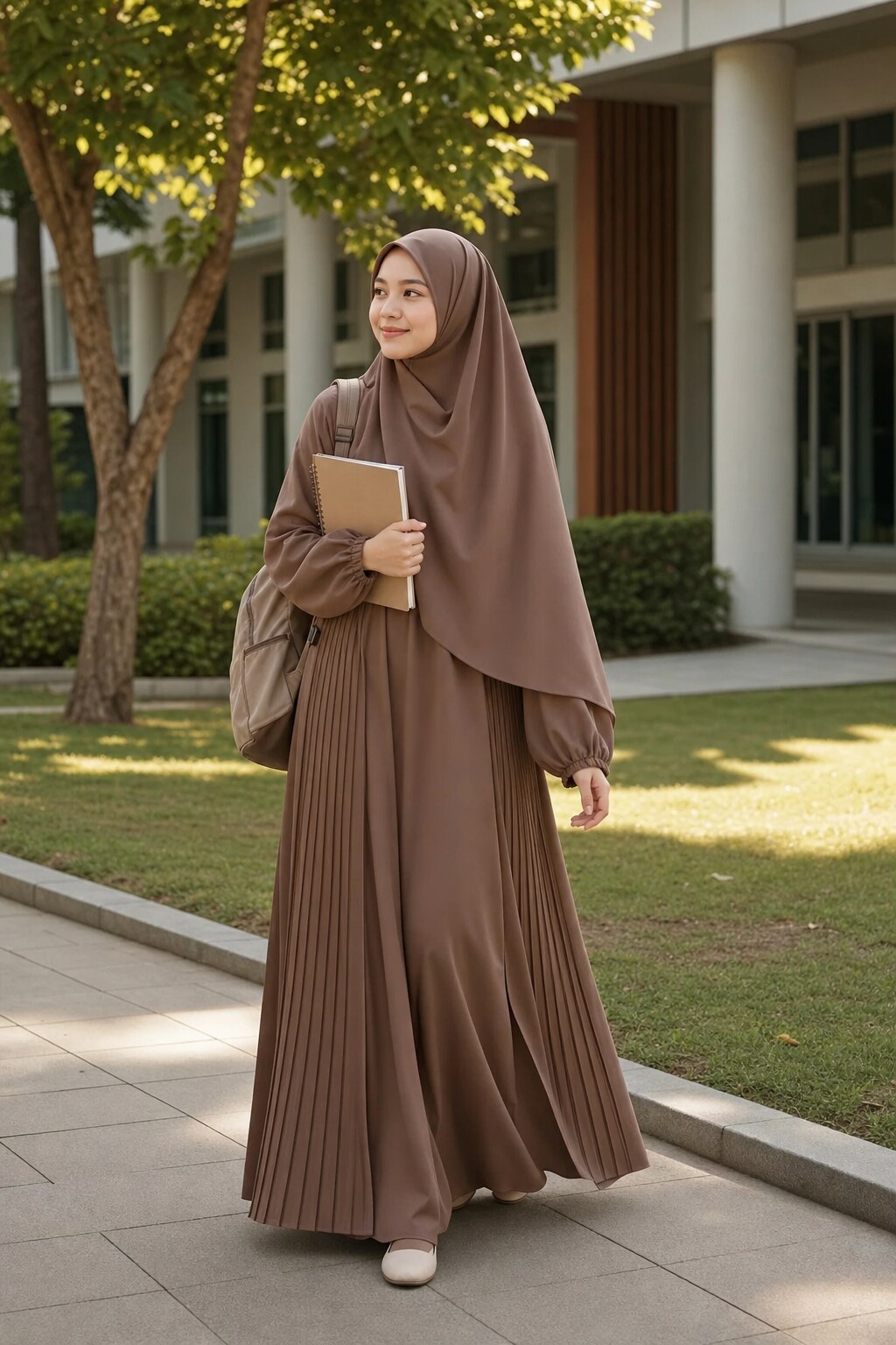 Aluna Mocha Abaya untuk kuliah