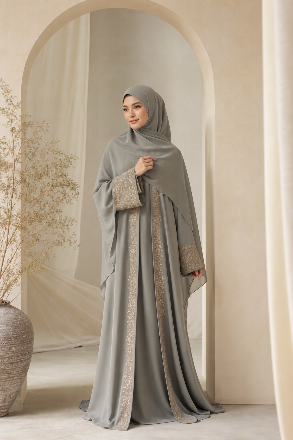 Detail abaya premium Meraya